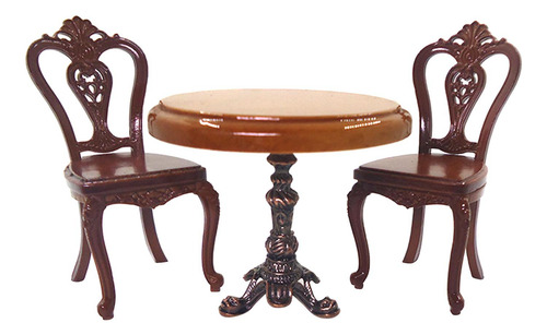 3 Piezas De Madera Y Sillas Modelo Accesorios Juguetes
