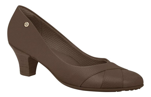 Sapato Feminino Salto Baixo Conforto Piccadilly 704019 Marro