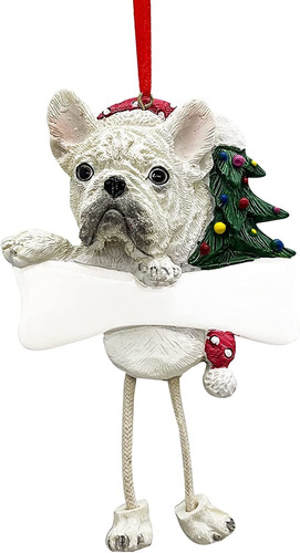 Ornamento Bulldog Frances Con La Mano Unica Piernas Col...