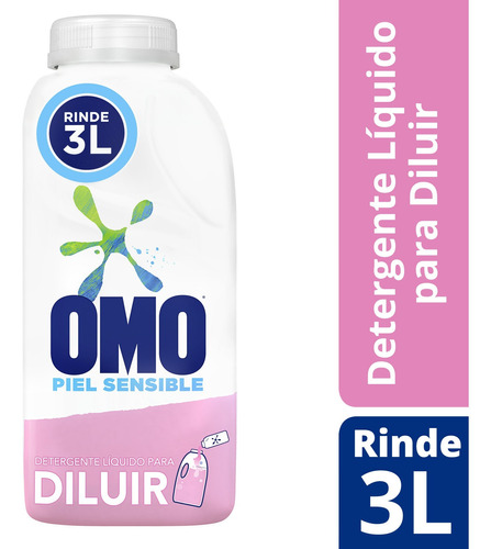 Imagen 1 de 3 de Omo Detergente Líquido Hipoalergénico Para Diluir 500ml