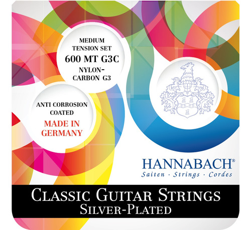 Encordado Guitarra Clasica 3º Carbon 600 Mt G3c Hannabach