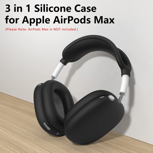 Funda Para AirPods Max De Silicona Color Negro Protectora