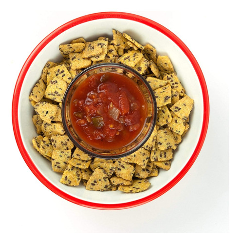 Chips De Maíz Con Semillas De Lino, Refrigerios Saludables,