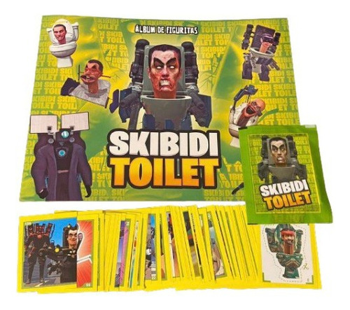 Album Skibidi Toilet +50 Figuritas Sin Repetir +10 Sobres