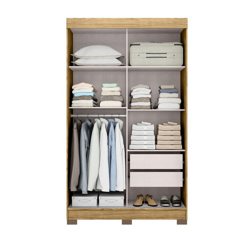 Ropero 2 Puertas Corredizas Color Flex LG Color Roble/OffWhite