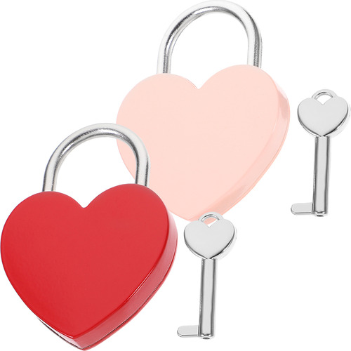 2 Juegos De Candados Pequeños Con Forma De Corazón Love Lock