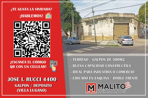 Venta Galpon 500m2 Con Locales Al Frente, Depositos Y Entrepiso De Oficinas En Villa Lugano