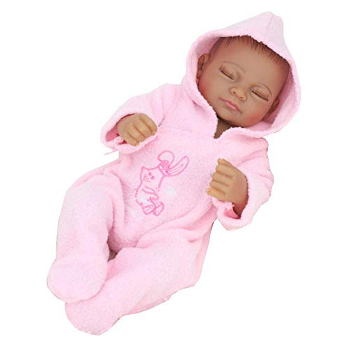 Terabithia 10 Pulgadas Mini Black Cute Alive Newborn Sleepin