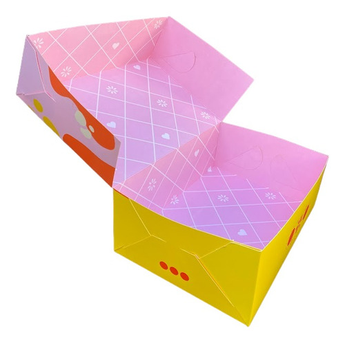 Caja  Estampada Multi Uso X 10 Uni Porción De Torta 26x17x9 