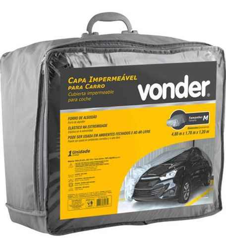 Capa Impermeável Para Carro Tamanho M Vonder