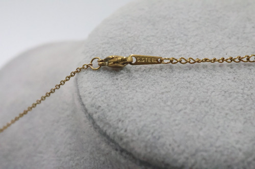 Collar 1 Trébol 15 Mm Van Cleef Acero Inoxidable 316l 47 Cm Dorado-zirconias