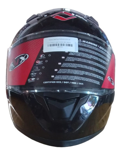 Imagen 2 de 9 de Casco Avx Fs 818 Inte. Flat Color Shiny Black D/visor Beitia