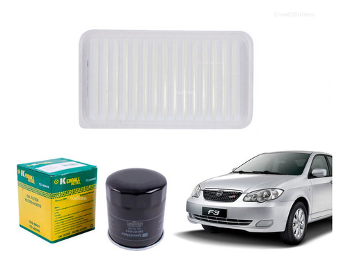 Kit Filtros Byd F3 1.5 2009 A 2014 Aire Y Aceite