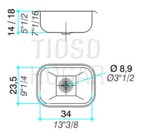 Imagen 4 de 10 de Pileta Bacha Acero Inoxidable Johnson T34 Cocina