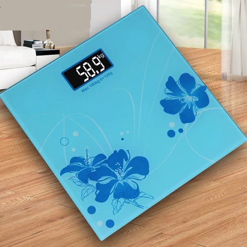 Pesa Balanza Digital De Baño Vidrio Templado Diseño 180 Kg