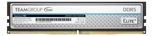 Teamgroup Elite Plus Ddr5 32 Gb 4800 Mhz Pc5-38400 Cl40 Unb