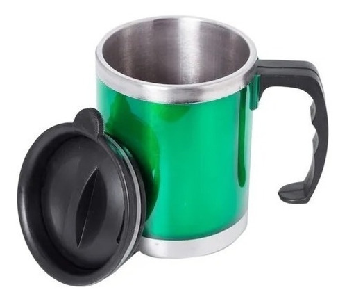 Imagen 2 de 4 de Vaso Taza Térmica Plástico Acero Inoxidable Practica Piu