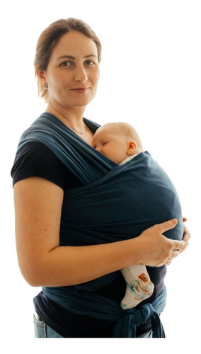 Wrap Sling Bebe Canguru Passeio 100% Algodão Unissex Cor Marinho
