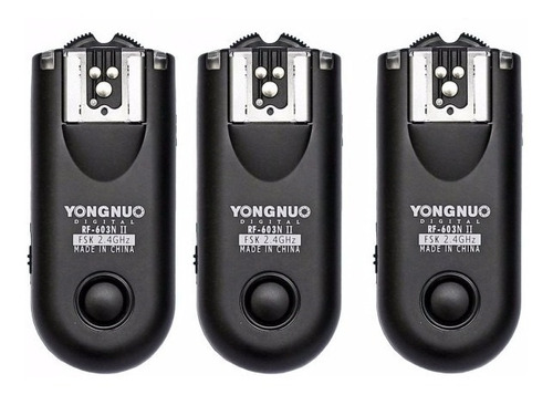 Set De 3 Disparadores Para Flash Yongnuo Rf603 Para Nikon