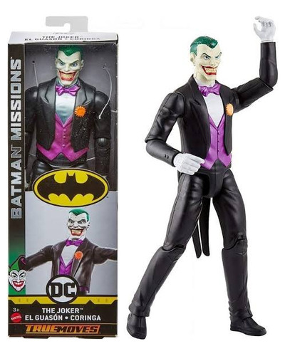 Joker Black Suite Batman Missions Mattel 30cm (Reacondicionado)