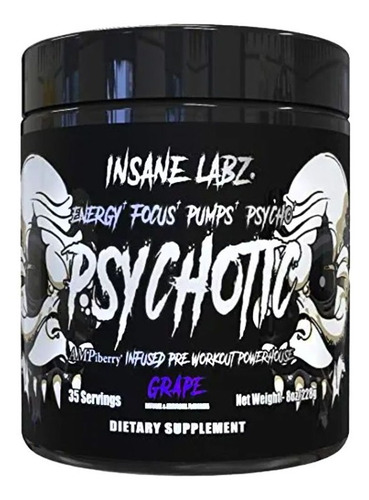 Insane Labz Psychotic Black, Oxido Nitrico, Pre Entreno.