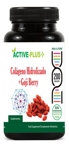 Colageno Hidrolizado + Gogi Berry 200 Capsulas De 500 Mg