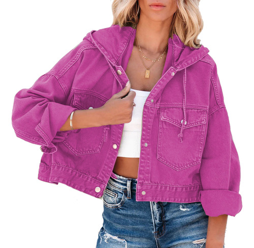 Chaqueta Rosa Xl Uk Plug Drop Shoulders A La Moda Para Mujer