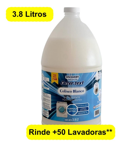 Detergente Liquido Ropa Blanca - Coliseo Blanco - 3.8 Litros