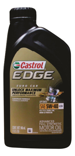 Aceite Castrol Sintetico 5w40 Para Volkswagen