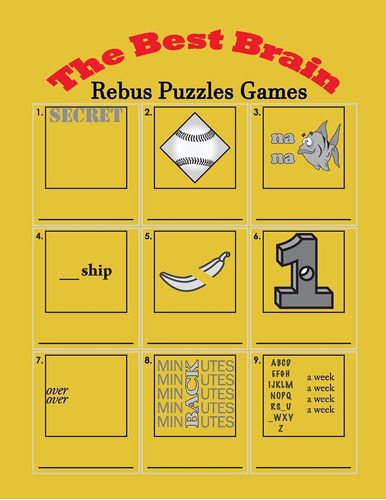 Libro: The Best Brain Rebus Puzzles Games: Word Plexer Puzzl