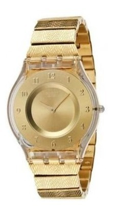 Reloj Swatch Para Mujer Sfk355g Color Dorado Acero