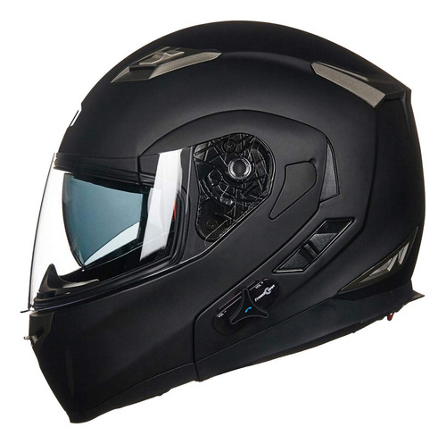 Ilm - Casco De Motocicleta Modular Con Visera Solar Abatible