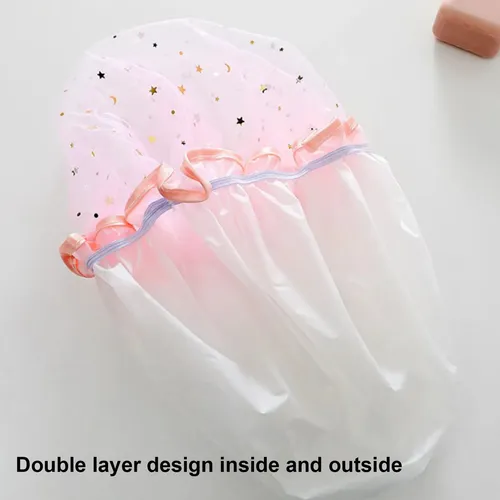 , Gorro De Ducha Reutilizable De Plástico Para Mujer, Gorro