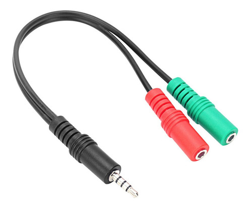 Imagen 2 de 6 de Adaptador Mini Plug Aux 3.5 A Microfono Auricular Pc