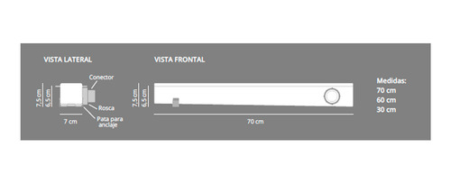 Desagüe Rejilla Lineal Inca Atrim 30cm Gris Mate