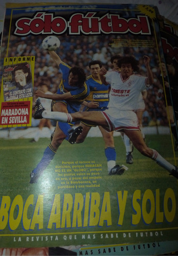 Revista Solo Futbol  Boca Arriba Y Solo 1992