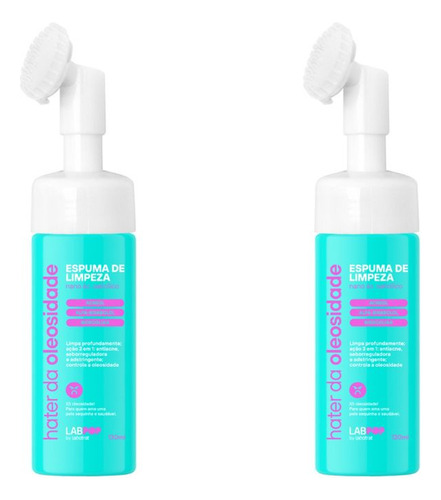 Kit 2 Espuma De Limpeza Hater Da Oleosidade 130ml - Labotrat