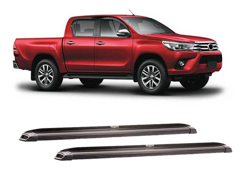 Estribos Status Planos Negros Hilux Revo 2016=