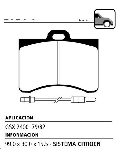 Juego Pastillas De Freno Delanteras Litton Gsx 2400 79-82