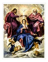Comprar Pintura Mural De La Virgen María: Coronación En Lienzo 12x16