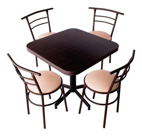 Imagen 1 de 5 de Mesa, Restaurantes,bar,comedor,cocina, Cafeteria C/4 Sillas