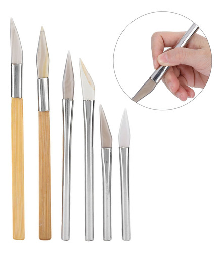 Bruñidores De Ágata Kit De Herramientas Para Joyeria 6 Pcs