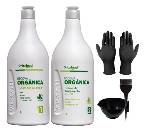 Onixxbrasil Kit Organica Progressiva + Luva E Kit aplicaçao