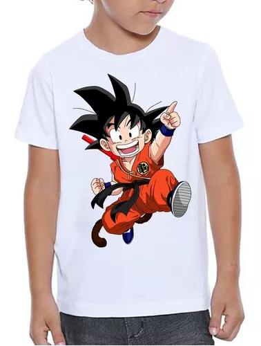 Camiseta Dragon Ball Z Goku Criança Estampa Total Infantil