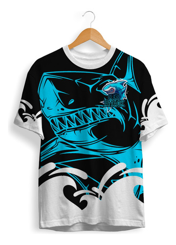 Camiseta Masculina Manga Curta Team Shark Point Blank