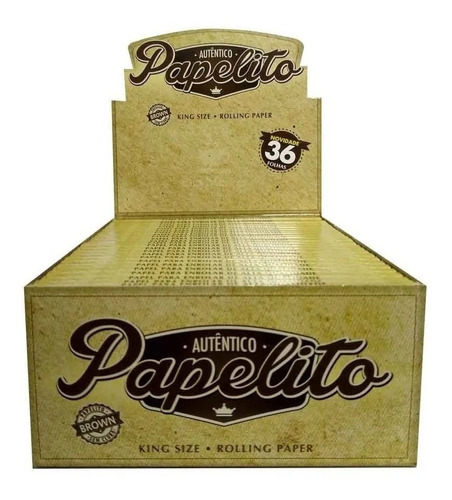 Caixa De Seda Papelito Brown K.s 50uni Tabacaria Atacado