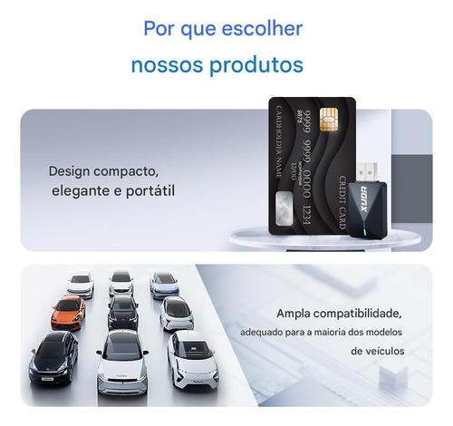 Xuda Mini 2 Em 1 Adaptador Sem Fio Carplay E Android Auto