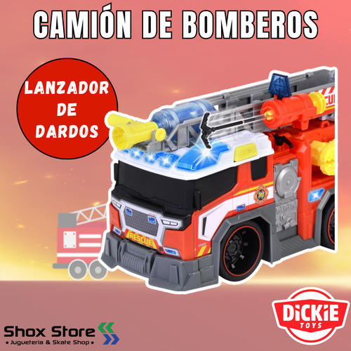 Vehiculo Dickie Toys Ambulancia O Camion Bomberos Luz Sonido