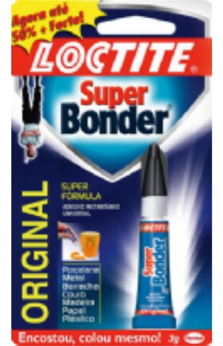 Cola Super Bonder 3g Cartela Azul  2094022 - Kit C/24