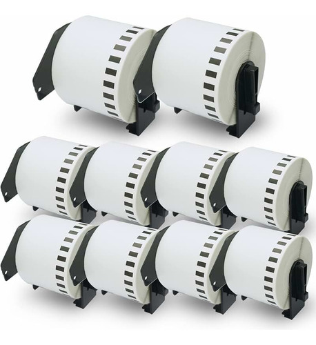 6 Rollos + 6 Soportes Etiquetas Continua Dk 2205 - 30.5m